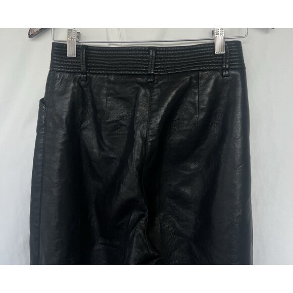 Aritzia Wilfred Faux Leather Straight Leg Funk High Rise Pant Size 4 Grunge Edgy - Picture 4 of 7